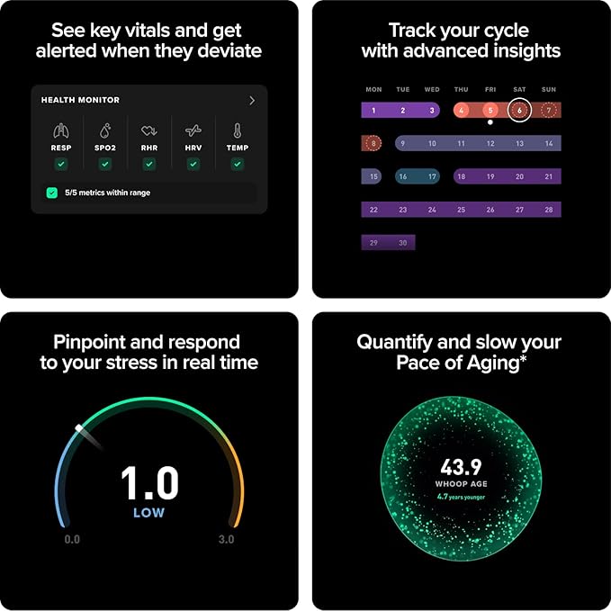 WHOOP – 12-Month Membership – 5.0 Health and Fitness Wearable – 24/7 Activity Tracker