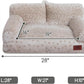 Hollypet Fluffy Plush Dog Cat Pet Couch Soft Calming Sofa Bed for Medium Small Cats and Dogs, Leopard