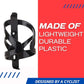Bike Water Bottle Holder & Bottle Combo – 2-Pack 22 oz Sports Squeeze Bottles with Pull Top Cap & Easy-Install Bike Cage – Made in USA – 50 Strong Brand