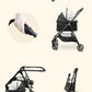 Pet Stroller for Small Dogs and Cats, One-Click Foldable Dog Stroller with Detachable Carrier & 3 Safety Tethers, Holds up to 33 lbs, Storage Basket & Cup Holder, Breathable Mesh, Black