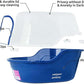 petphabet Covered Litter Box, Jumbo Hooded Cat Litter Box Holds Up to Two Small Cats Simultaneously,Extra Large (Navy Blue)…