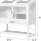 Hamster Cage with Storage Cabinet, Guinea Pig Cage for Small Animals, Large Hamster Cage and Habitat with Easy View Acrylic Panels and Pull Out Drawer for Hamster, Rabbit, Hedgehog, Easy to Clean