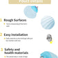 Bird Perches for Cage, Abrasive Surface High Calcium Mineral Parrot Perch Stand - Bird Nail File for Claw & Beak Health, Colorful Ceramic Bird Cage Accessories (Blue, Shell)