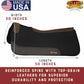 HILASON Western Wool Felt Horse Saddle Pad W/Distressed Wear Leather Made in USA | for Horses
