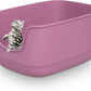 Gefryco Large Cat Litter Box with High Sided 24.6"x18.3"x12.2" - Jumbo Extra Large Open Anti - Splashing High Wall for Multiple Cats (Pink)