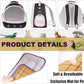 Small Animal Pet Carrier Backpack for 2 Guinea Pig, Hedgehog Carrier Portable Travel Cage with 7 Ventilation Holes, Clear Front Window and Soft Double-Sided Support and Comfy Fit Mat