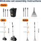 Pooper Scooper for Large Dogs Heavy Duty Swivel Bin & Rake with 20 Waste Bag for Large Medium Small Dogs, Easy to Clean Pet Waste Use on Grass, Dirt, Gravel or Flats