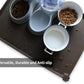 Hoki Found X-Large Silicone Pet Food Mat Tray - Non-Slip Dog and Cat Bowl Placemat - Waterproof Feeding Mat for Carpet - Coffee