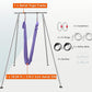 TECSPEC 9.6 FT/115.3 Inch Adjustable Height Aerial Yoga Frame & Hammock, Professional Swing Stand with 18 FT/33FT Aerial Silk, 550lbs Max Capacity