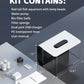 2.5 Gallon Fish Tank Small Aquarium Starter Kit with Hidden Filtration, 3 Color Light, Self Cleaning Nano Tank for Betta, Shrimp, Guppy, Angelfish