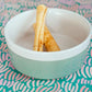 Waggo Dipper Ceramic Dog Bowl for Small and Large Breeds - Heavyweight and Durable Pet Food and Water Dish Crock, Dishwasher Safe, Modern (Mint, Medium)