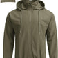 COOFANDY Men's Packable Rain Jacket Lightweight Waterproof Raincoat with Hood Travel Hiking Golf Windbreaker