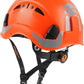 GREEN DEVIL Safety Helmet Hard Hat with Chin Strap Vented Lightweight Adjustable Hardhat for Men Women with Hi-Viz Design Ideal for Tree Climbing Work at Height