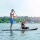 Inflatable Stand Up Paddle Board with SUP Accessories & Backpack. Paddle Boards for Adults. Non-Slip Deck, Wide Stance, Bottom Fin, Double Action Pump.
