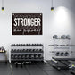 Stronger Than Yesterday Gym Motivational Wall Art Banner College Dorm Posters Gifts for Guys Men Women Gym Flag Decor for Home Gym Bedroom Workout Room 30x20 Inchs