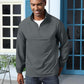 Aulemen Men's Casual Quarter Zip Pullover-Athletic Windbreaker Lightweight Jackets Hiking Golf for Men Mock Neck with Pockets