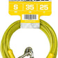 BV Dog Tie Out Cable 25 Feet - Heavy Duty Dog Lead Up to 35 Pounds - Reflective & Rust-Free with Quick Release Swivel Clips & 360° Rotating Clasp - Tangle-Free Dogs Runner for Yard (Yellow, Single)
