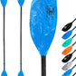 OCEANBROAD Kayak Paddle 86in/218cm, 90.5in/230cm Alloy Shaft 2-Piece Floatable Kayak Oar for Kayaking Canoeing Boating