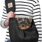 Tomkas Small Dog Sling Carrier - Adjustable Strap & Zip Pocket - Suitable for Puppies (Black)