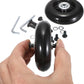 OwnMy 75mm x 23mm Luggage Wheels Replacements Set of 2 Mute Suitcase Replacement Wheels with Black Screws Axles Bearings, Rotatable Silent Rubber Suitcase Swivel Wheel Kit