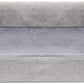 Furhaven Orthopedic Dog Bed for Large/Medium Dogs w/ Removable Bolsters & Washable Cover, For Dogs Up to 55 lbs - Faux Fur & Velvet Sofa - Smoke Gray, Large
