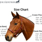 Triple Stitch Leather Horse Halter, Adjustable Design, Fancy Stitching, Solid Brass Hardware