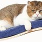 Cat Wall Shelves for Large Cats - Wall Mounted Furniture with Comfortable Cushion, Perfect Perch and Bed for Multi-Cat Households - 35 inch Wavy Shelf for Climbing, Playing, Resting, and Lounging