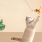 Interactive Cat Feather Toy with Super Suction Cup & Bonus Double-Sided Nano Adhesive – 3 Replaceable Feathers, Bell & Spring Wand – Fun Exercise for Indoor Cats & Kittens (Fly Bird Blue)