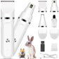 Guinea Pig & Rabbit Grooming Kit 2 in 1 – Cordless Hair Clipper & Nail Grinder for Small Animals– Low-Noise Rechargeable Nail Clippers Electric