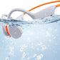 Swimming Waterproof Bone Conduction Headphones Bluetooth 5.3 lPX8 Underwater Waterproof Headphones for Swimming with 32GB MP3 Player Built in Earbuds for Sport Running Cycling Gym (White)