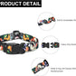 Mercano Adjustable Dog Collar - Special Design Patterns, Soft Nylon Comfortable Durable Pet Collar for Small Medium Large Dogs (S, Floral Orange)
