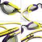 ARENA Unisex Python Racing Swim Goggles for Men and Women Anti-Fog No Leak Max Comfort Dual Strap, Mirror/Non-Mirror Lens