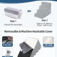 Dog Stairs for Small Dogs,13" H,3-Step Dog Steps for Bed and Couch with High Density Foam,Non-Slip Pet Steps for Doggy and Cat,Pet Stairs with a Washable Cover,Grey