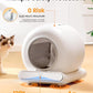 Self Cleaning Cat Litter Box, Ultra-Safe Protection Automatic Cat Litter Box, APP Control/Lower Entry/Large Capacity with 3 Rolls Liners & Mat LELOPETS