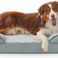FURTIME Orthopedic Dog Bed for Medium Dogs - Washable Dog Sofa Beds Medium, Supportive Foam Pet Couch Bed with Removable Washable Cover, Waterproof Lining and Nonskid Bottom, Light Grey