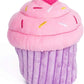 ZippyPaws Birthday Cupcake- Dog Squeaky Toys to Keep Them Busy, Funny Food Plush for Small, Medium, & Large Dogs, Cute Stuffed Puppy Toy, Pet Products, Gift for Dogs of All Breeds, Soft & Cuddly- Pink