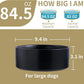 Black Dog Bowl Ceramic for Medium Large Breed,Dog Food Water Dish Heavy Weighted, Non Slip Porcelain Extra Large Big 9.4 in Pet Bowl