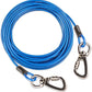 Dog tie Out Cable, 10/20/25/30/50/70/100 feet, Suitable for Dogs up to 350 pounds, Dog Cable with Swivel Buckle, Lightweight, Non-Winding, for Outdoor Camping, Yard Dog Cable (Blue, 70FT)