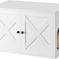 Feandrea Cat Litter Box Enclosure, Litter Box Furniture Hidden with Removable Divider, Indoor Cat House, End Table, 31.5 x 20.9 x 19.7 Inches, White UPCL002W01