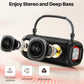 Portable Karaoke Machine, Bluetooth Speaker with Microphone, Three Echo Levels, Indoor and Outdoor Modes, IPX6, BT 5.3, Supports AUX, TF, USB