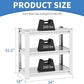 Fish Tank Stand White,3-tier Rack Shelf heavy duty Metal Frame Aquarium Stand 20 Gallon,Reptile Terrarium Stand for 30 Gallon Long Aquarium,Reptile Tank Stand,Breeder Tank Stand,31.5"*18"*34"