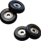 Total Gym Replacement Set Wheels/Rollers for Models 2000, 3000, and More -Black (4 Pack)