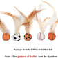 Cat Toy Balls, 5 PCS Colorful Feather Bouncy Balls for Cats No Noise Interactive Kitten Toys Cat Exercise Ball, Safe for Your Kitty (B)