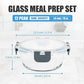 12 Pack Small Glass Food Storage Containers with Lids Airtight, 13oz Leak-Proof Meal Prep Containers Set, Freezer to Microwave Safe, Dishwasher Safe
