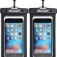 Hiearcool Waterproof Phone Pouch, Universal Case Compatible for iPhone 17 16 15 14 13 Pro Max Plus Up to 8.3", IPX8 Beach Travel Essentials-Black-2 Pack