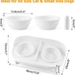 Elevated Cat Bowls, Tilted Rised Cat Food and Water Bowl with 2 Pcs Ceramic Pet Bowls, Rised Stand, Pet Dish Anti Vomiting Feeding Station for All Sized Cats & Small Dogs (White)