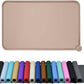 Waterproof Pet Feeding Mat with High Raised Edges, Heavier and Thicker Placemats for Cat Dog Water Bowl with BPA Free, Dogs Cats Food Mats for Messy Drinkers to Prevent Spill and Protect Floors