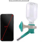 Choco Nose Patented No-Drip Water Bottle/Feeder for Puppies/Toy-Small Breed Dogs/Rabbits/Cats/Chinchillas and Other Small Pets and Animals - for Cages or Crates 10.2 oz. Nozzle 13mm, Aqua (C528)