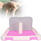 Puppy Dog Potty Tray, Puppy Training Toilet Tray Pet Training Pad Holder, Cat Potty Fence Dog Scheduled Urination Potty Tray, Dog Litter Box for Small and Medium Dogs, Bunny, Cats (Pink)