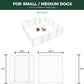 FXW Homeplus Unleashed Indoor Dog Playpen - Stress-Free and Safe Play, Heavy Duty 32 Inch 16 Wire Panels Dog Pen for Small and Medium Dogs, White│Patented